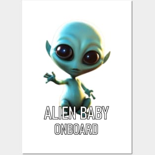 Alien Baby Onboard Posters and Art